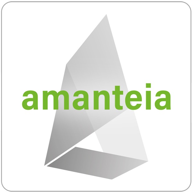 Logo amanteia Logo amanteia – vorrausschauende Handlungsempfehlungen für ein klimaneutrales Portfolio