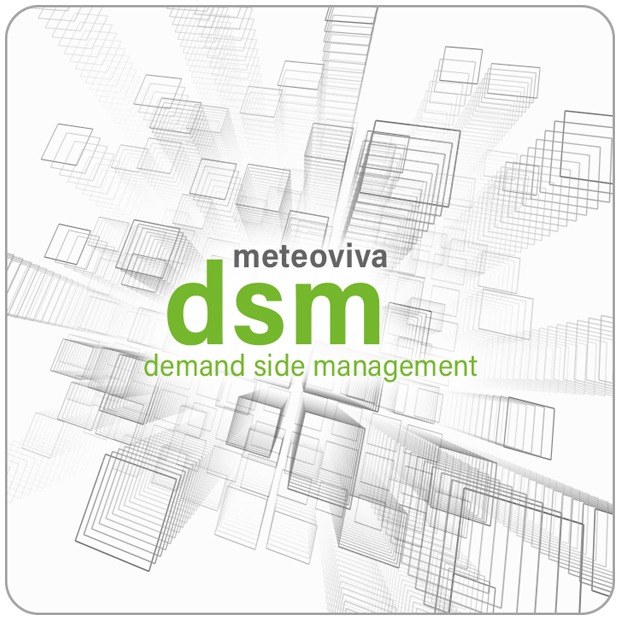 Logo meteoviva dsm – demand side management – lässt Sie von günstiger sauberer Energie profitieren