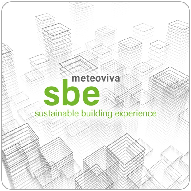 Logo meteoviva sbe – sustainable building experience – visualisiert CO2_Einsparungen